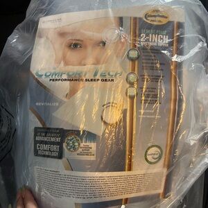 Comfort Tech 2-inch Foam Mattress Topper Queen and Cover